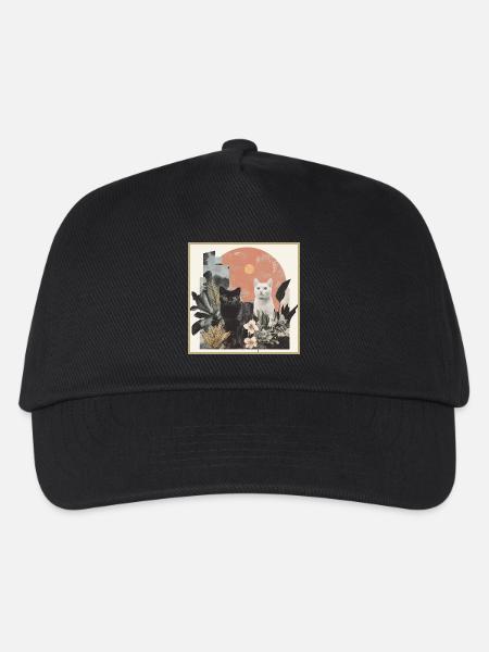 cats collage - Kinder Basecap - Schwarz