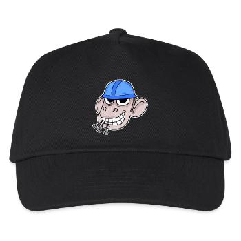 Monkey Construction Site Construction Worker - Kids’ Baseball Cap - black - Front