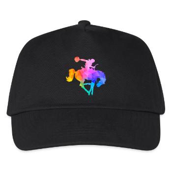 Westernreiter Rodeo Yippie - Kinder Basecap - Schwarz - Vorne
