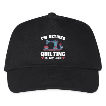 Quilten Frauen Mama Oma Stich Näherin Quilter - Kinder Basecap - Schwarz - Vorne