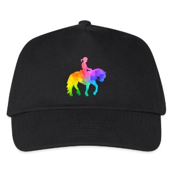 Pony Riding Girls - Kids’ Baseball Cap - black - Front