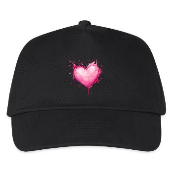 Pink Heart Valentine's Day Gift - Kids’ Baseball Cap - black - Front