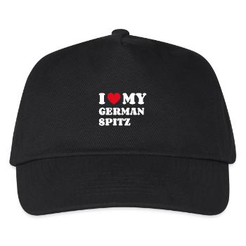 J’aime mon Spitz allemand Deutscher Spitz - Casquette de baseball Enfant - noir - Devant