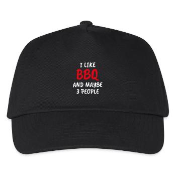 I Like BBQ And Maybe 3 People - Kids’ Baseball Cap - black - Front