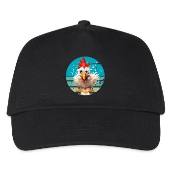 Flatterstulle - Kinder Basecap - Schwarz - Vorne