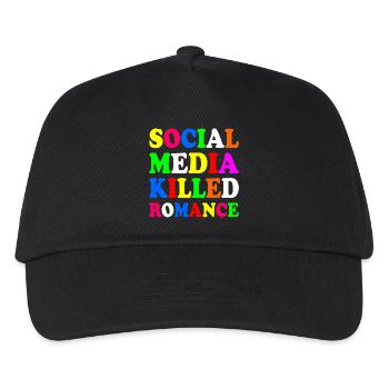 social media killed romance - Kids’ Baseball Cap - black - Front