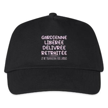 Babysitter celebrates her retirement with humor gift - Kids’ Baseball Cap - black - Front