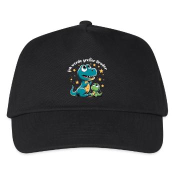 T-Rex Baby Dino Großer Bruder Dinobaby Geschenk - Kinder Basecap - Schwarz - Vorne