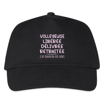 Volleyball player celebrates her retirement with humor gift - Kids’ Baseball Cap - black - Front