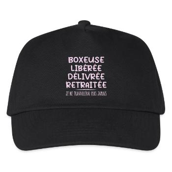 Boxer feiert Ruhestand mit Humor Geschenk - Kinder Basecap - Schwarz - Vorne