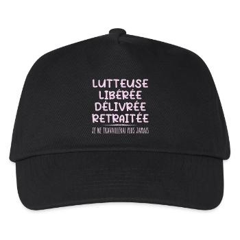 Lutteuse célèbre sa retraite avec humour cadeau - Casquette de baseball Enfant - noir - Devant