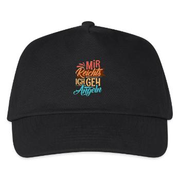 Angeln Angler - Kinder Basecap - Schwarz - Vorne