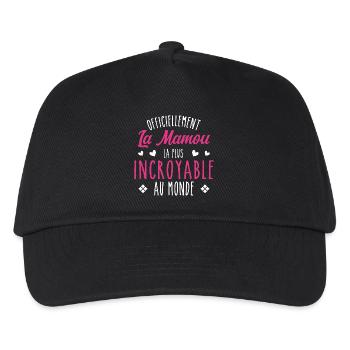 Officially the Incredible Mamou - Kids’ Baseball Cap - black - Front
