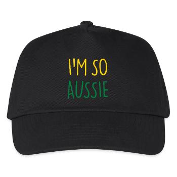 I'M SO AUSSIE Australisch Australien - Kinder Basecap - Schwarz - Vorne