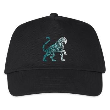 Tribal Panther Gradient Blue White - Kids’ Baseball Cap - black - Front