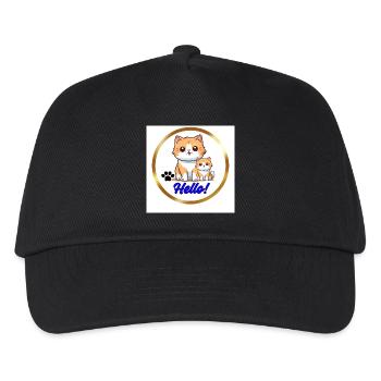 Hallo - Kinder Basecap - Schwarz - Vorne