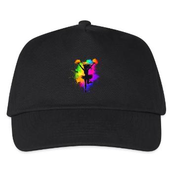 Bunter Cheerleader Cheerleading - Kinder Basecap - Schwarz - Vorne