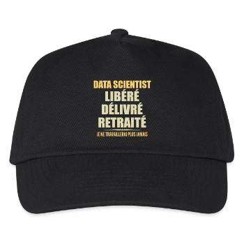 Data Scientist feiert den Ruhestand mit Humor - Kinder Basecap - Schwarz - Vorne