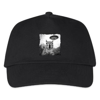 Alien Eichhörnchen Begegnung – Lustiges Sci-Fi - Kinder Basecap - Schwarz - Vorne