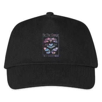 Be The Change – Schmetterlings-Transformation - Kinder Basecap - Schwarz - Vorne