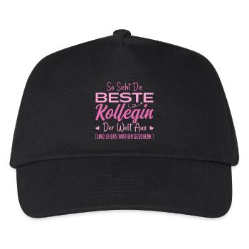Arbeitskollegin Geschenkidee Beste Kollegin - Kinder Basecap - Schwarz - Vorne