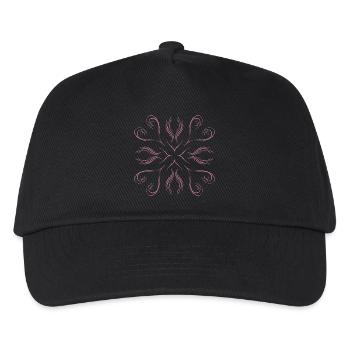 Pink hearts as a pattern - Kids’ Baseball Cap - black - Front