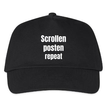 Social Media Manager - Kinder Basecap - Schwarz - Vorne