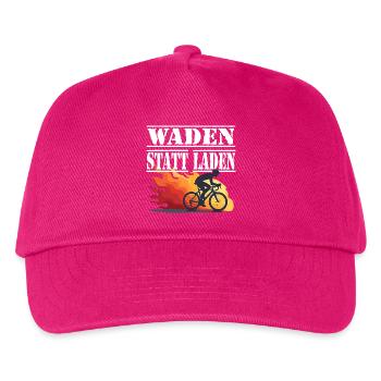 Rennrad Radsport Waden Statt Laden für Radfahrer - Kinder Basecap - Fuchsia - Vorne