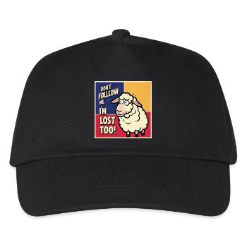 Moutons « Ne me suis pas – moi aussi je suis perdu ! » - Casquette de baseball Enfant - noir - Devant
