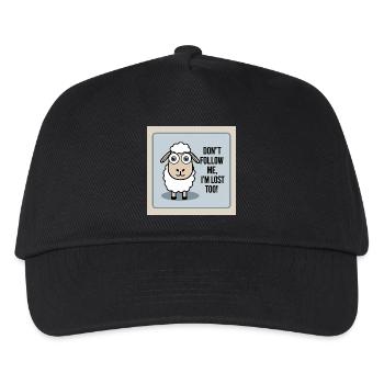 Moutons « Ne me suis pas – moi aussi je suis perdu ! » - Casquette de baseball Enfant - noir - Devant