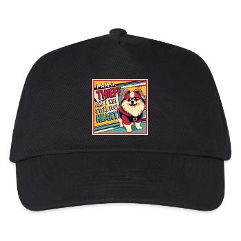 Pomeranian Dog "I am a thief" - Kids’ Baseball Cap - black - Front