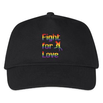 Lutte pour l’amour – Amour sans frontières - Casquette de baseball Enfant - noir - Devant