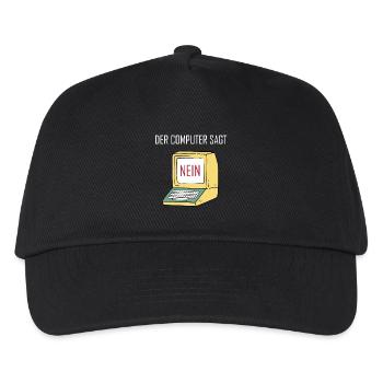 Retro Funny Computer Sagt Nein - Geeky Tech Nerd - Kids’ Baseball Cap - black - Front