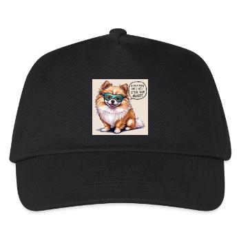 Pomeranian Dog "I am a thief" - Kinder Basecap - Schwarz - Vorne