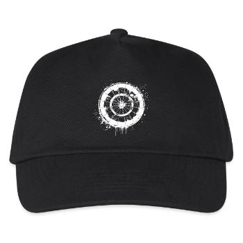 Dartscheibe Streetart - Kinder Basecap - Schwarz - Vorne