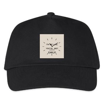 Ich bin nicht zu spät - Du bist einfach zu früh - Kinder Basecap - Schwarz - Vorne