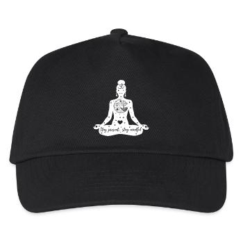 Yoga Kunst #13 - Kinder Basecap - Schwarz - Vorne