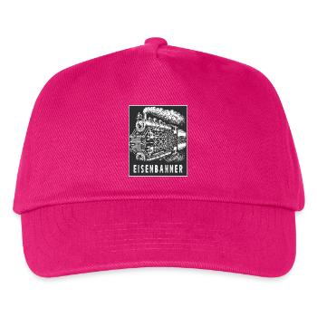 Locomotive à vapeur cheminot Retro - Casquette de baseball Enfant - fuchsia - Devant