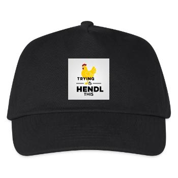 Chicken "Trying to hendl this" - Kids’ Baseball Cap - black - Front