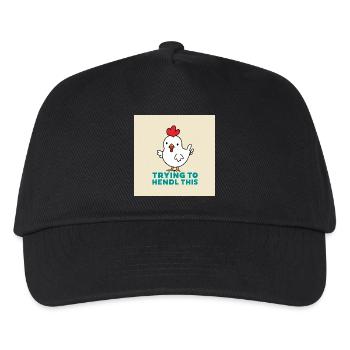 Chicken "Trying to hendl this" - Kids’ Baseball Cap - black - Front