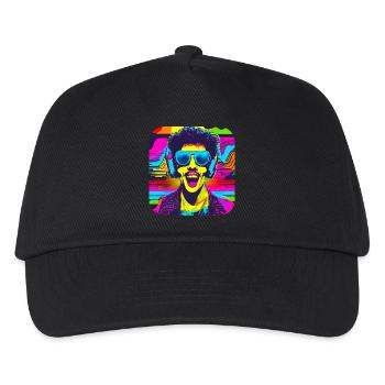 80s Party Vintage Theme Party - Kids’ Baseball Cap - black - Front