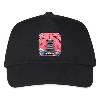 Asien Urlaub Tempel Relax - Kinder Basecap - Schwarz - Vorne