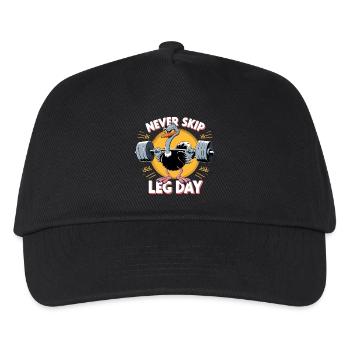 Leg Day Ostrich Leg Workout Funny Gym Gift - Kids’ Baseball Cap - black - Front