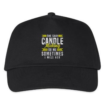 Bougies Hobby Cire romantique - Casquette de baseball Enfant - noir - Devant