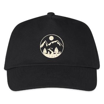 Scène de montagne en cercle - Casquette de baseball Enfant - noir - Devant
