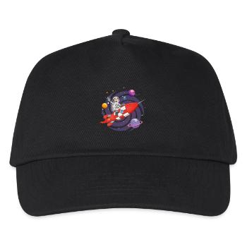 L’astronaute et la fusée rouge dans l’espace. - Casquette de baseball Enfant - noir - Devant