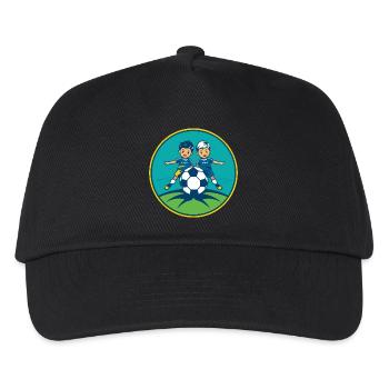 Fußball F-Jugend - Kinder Basecap - Schwarz - Vorne