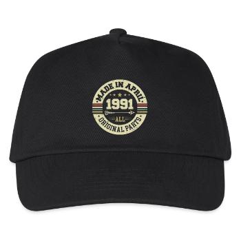 Birthday april 1991 - 34th birthday present - Kids’ Baseball Cap - black - Front