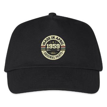 Birthday april 1959 - 66th birthday present - Kids’ Baseball Cap - black - Front