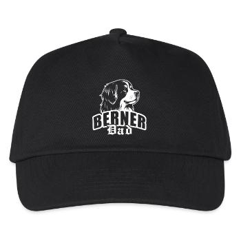 "Berner Dad" mit Hundekopf - Kinder Basecap - Schwarz - Vorne